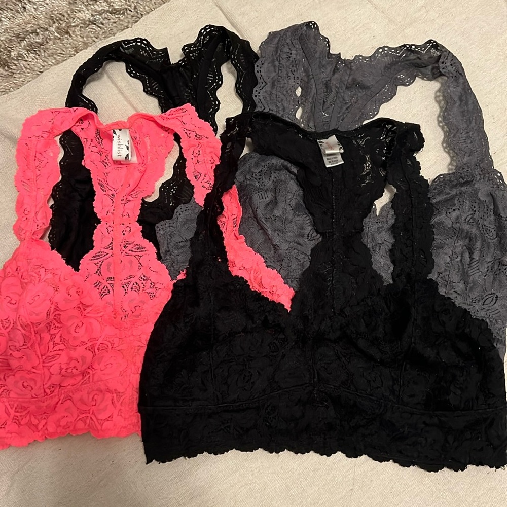 Racerback bralettes